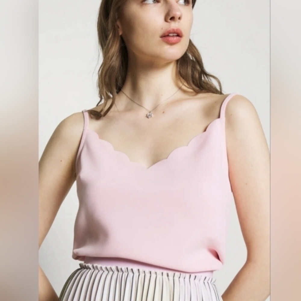 Ted Baker Scalloped Cami Top Sz. 2 (US 6) - Picture 4 of 11